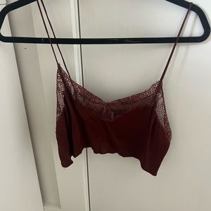 Free People Cropped lace top